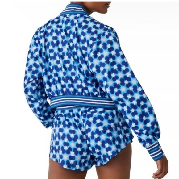 NWT Free People Movement Top Seed Printed Shorts Blue, Med, Top is also listed - Picture 4 of 11